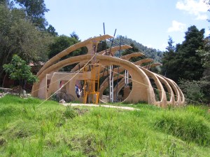 vue de la premère serre en construction