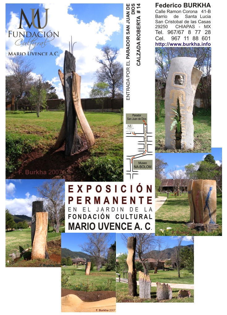 Exposición permanente en el jardin de la fundación cultural Mario Uvence A.C.