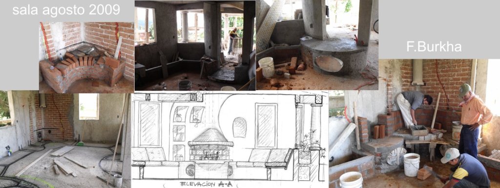 construcción de la chiminea