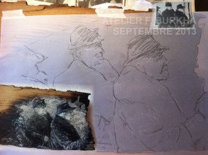 ACRYLIQUE ET CENDRE SUR CHÊNE