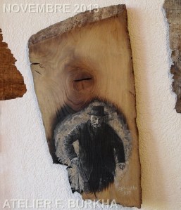 ACRYLIQUE CENDRE ET TANIN SUR CHÊNE