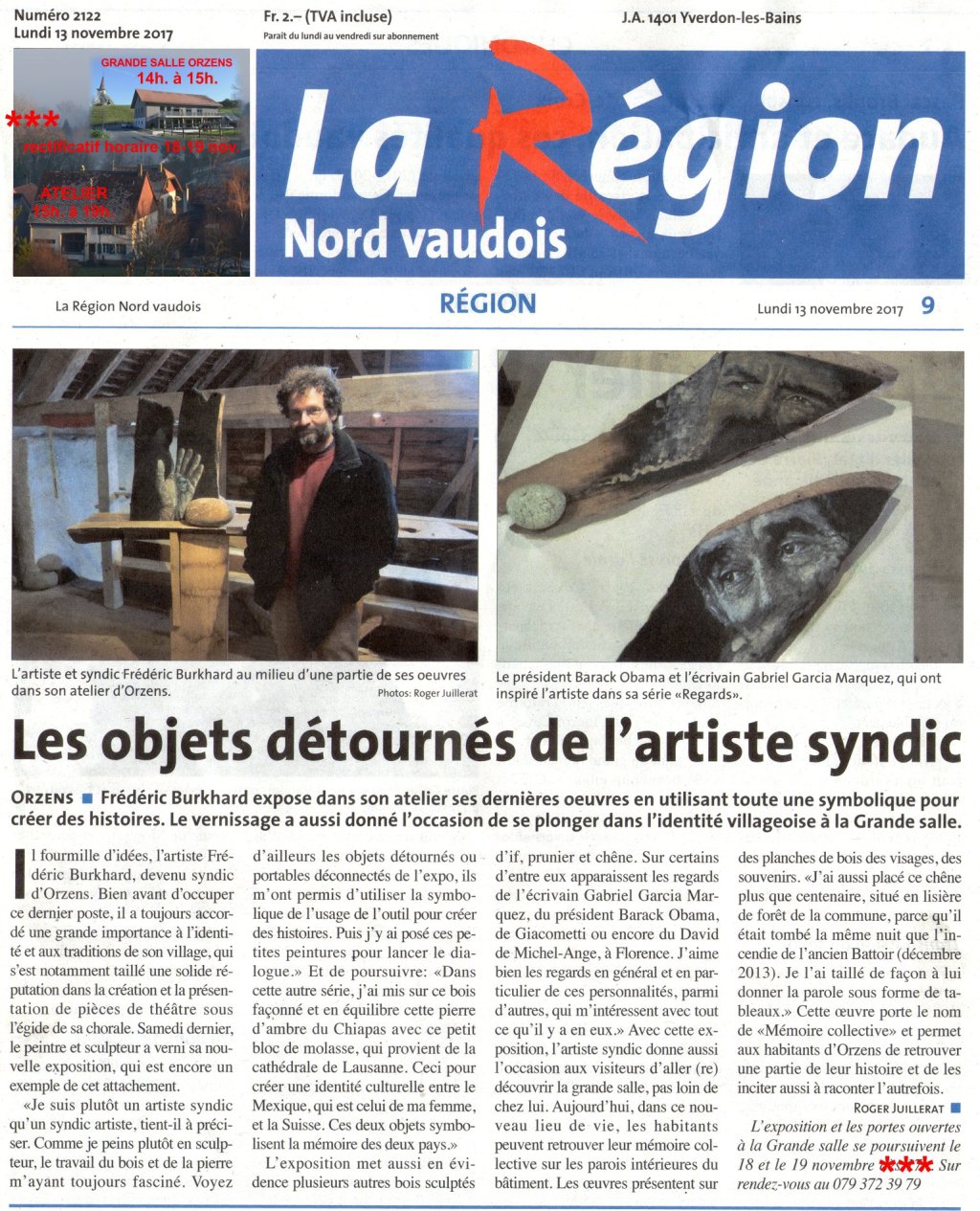 laregion 13 nov 2017 expo F-Burkha Orzens