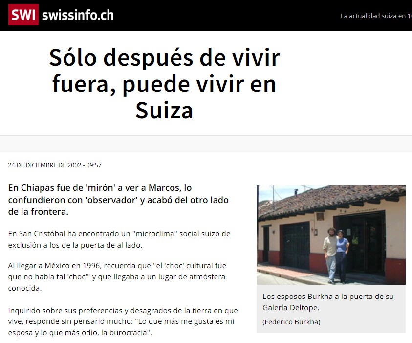 swissinfo-ch VIVIR FUERA 24 diciembre 2002